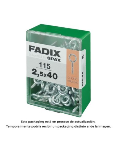 CAJA M 115 uds. HEMBRILLA CERRADA CINC 25x40mm FADIX