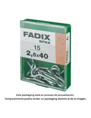 CAJA M 15 uds. HEMBRILLA ABIERTA CINC 25x40mm FADIX