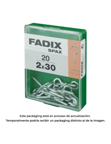 CAJA M 20 uds. HEMBRILLA ABIERTA CINC 20x30mm FADIX