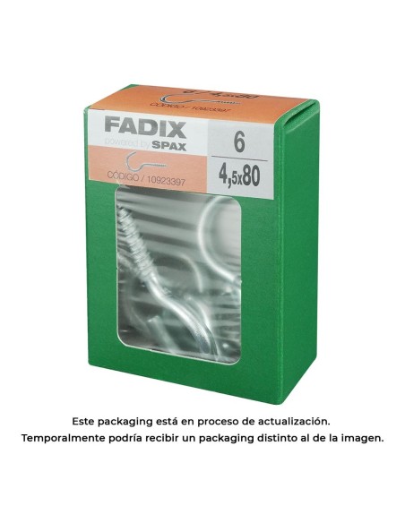 CAJA M 6 uds. HEMBRILLA ABIERTA CINC 45x80mm FADIX