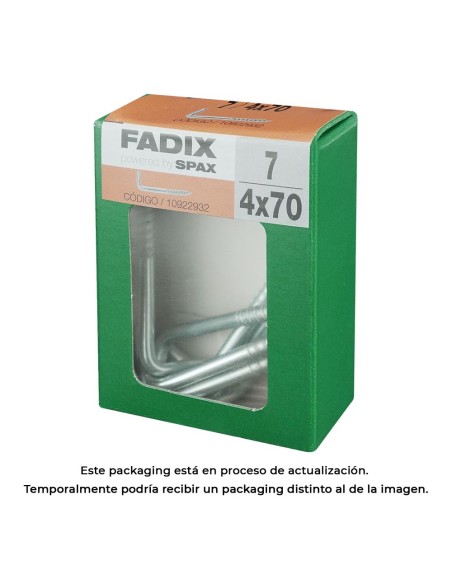 CAJA M 7 uds. ALCAYATA ROSCADA CINC 40x70mm FADIX