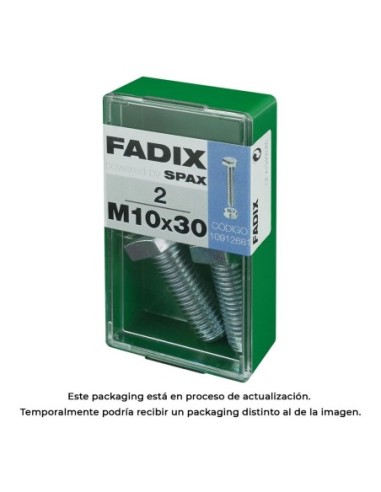 CAJA S 2 uds. TORNILLO METRICA CAB HEX +TUERCA CINC M10x30mm FADIX