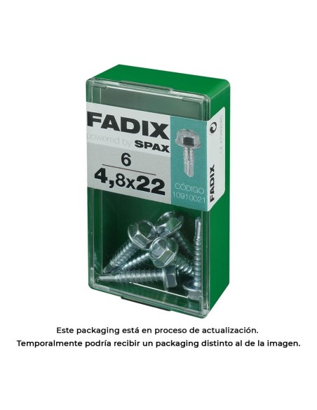 CAJA S 6 uds. TORNILLO ROSCA CHAPA HEXAGONAL AUTOT. 48x22mm FADIX