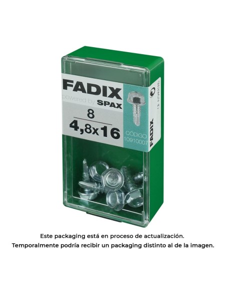 CAJA S 8 uds. TORNILLO ROSCA CHAPA HEXAGONAL AUTOT. 48x16mm FADIX