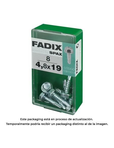 CAJA S 8 uds. TORNILLO ROSCA CHAPA HEXAGONAL AUTOT. 48x19mm FADIX