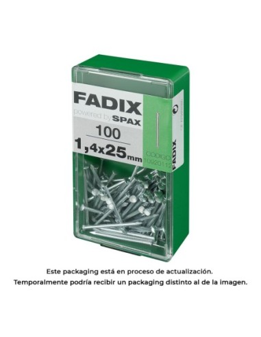 CAJA S 100 uds. CLAVO C.REDUCIDA ACERO 14x25mm FADIX