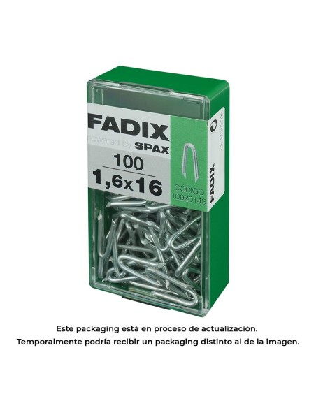 CAJA S 100 uds. GRAMPILLONES CINC 16x16mm FADIX