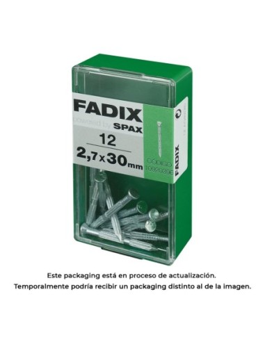 CAJA S 12 uds. CLAVO CP ESTRIADO ACERO 27x30mm FADIX