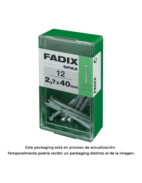 CAJA S 12 uds. CLAVO CP ESTRIADO ACERO 27x40mm FADIX