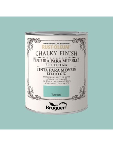 RUST-OLEUM CHALKY FINISH MUEBLES TURQUESA 0750l 5397560 BRUGUER