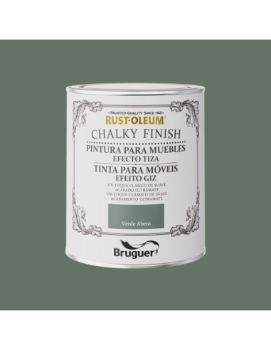 RUST-OLEUM CHALKY FINISH MUEBLES VERDE ABETO 0750l 5733889 BRUGUER