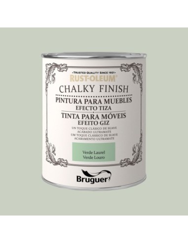 RUST-OLEUM CHALKY FINISH MUEBLES VERDE LAUREL 0750l 5397547 BRUGUER