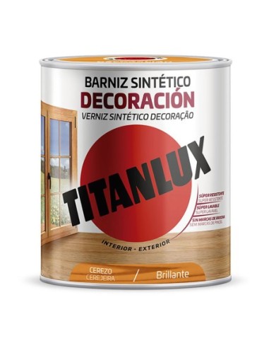 BARNIZ SINTÉTICO DECORACIÓN BRILLANTE CEREZO 750ml TITANLUX 5809401