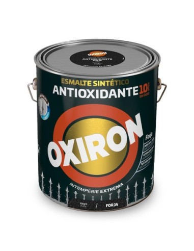 ESMALTE SINTÉTICO METÁLICO ANTIOXIDANTE OXIRON FORJA NEGRO 4L TITAN 5809028