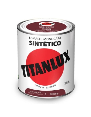 Esmalte sintético monocapa rojo carruajes brillante 750ml Titanlux 5808985