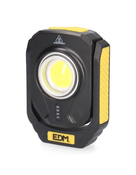 Linterna LED Compact recargable 10W, 3 Modos, IP44. EDM 36442