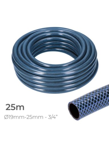 MANGUERA DE JARDIN BLUE INTERIOR Ø19mm. EXTERIOR Ø25mm (3/4") ROLLO 25m EDM