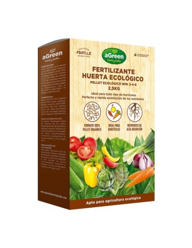 E3/06447 FERTILIZANTE HUERTA PELLET ECO 25kg AGREEN