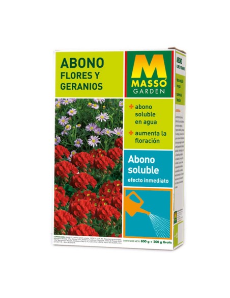 E3/06555 ABONO SOLUBLE FLORES Y GERANIOS 1kg. 234046 MASSÓ