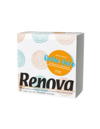 Servilletas de papel renova doble deco 60 uds. 33x33cm