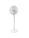 Ventilador de pie blanco de Ø40cm, altura regulable (110 a 130 cm) y 45W