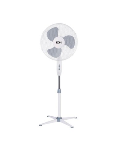 Ventilador de pie de Ø40cm, altura regulable (105 a 125 cm) y 45W