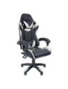 Silla gaming ergonómica blanca y negra EDM