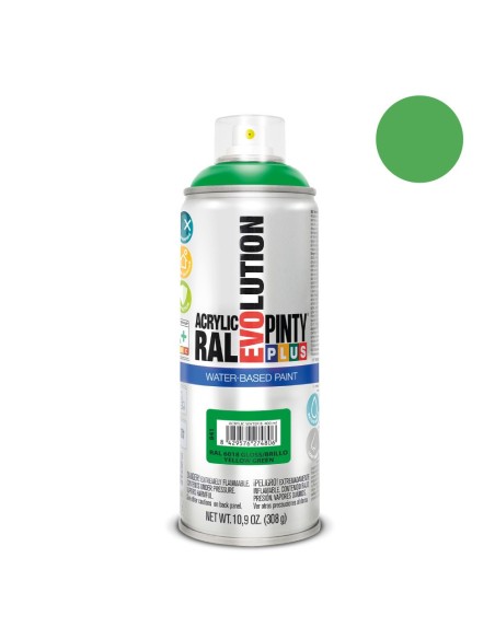 E3/95886 Pintura En Spray Pintyplus Evolution Water-Based 520Cc Ral 6018 Verde Amarillento