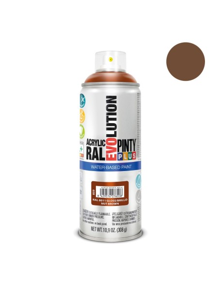 E3/95892 Pintura En Spray Pintyplus Evolution Water-Based 520Cc Ral 8011 Pardo Nuez