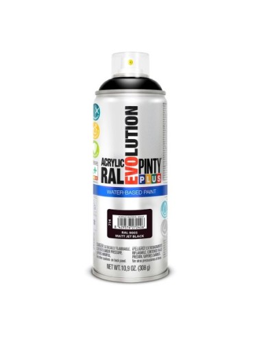 E3/95874 Pintura En Spray Pintyplus Evolution Water-Based 520Cc Ral 9005 Negro Intenso Mate