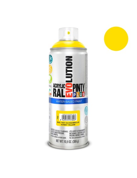 E3/95877 Pintura En Spray Pintyplus Evolution Water-Based 520Cc Ral 1021 Amarillo Colza