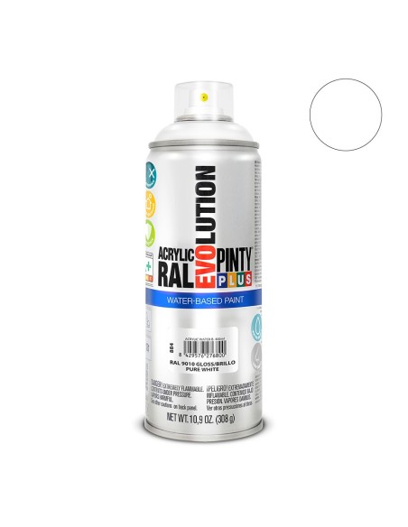 E3/95896 Pintura En Spray Pintyplus Evolution Water-Based 520Cc Ral 9010 Blanco Puro