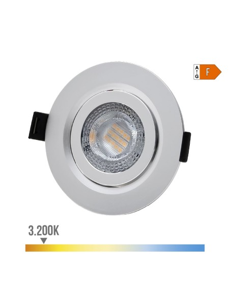 DOWNLIGHT LED EMPOTRAR 9W 806Lm RA80 3200K REDONDO MARCO CROMO EDM