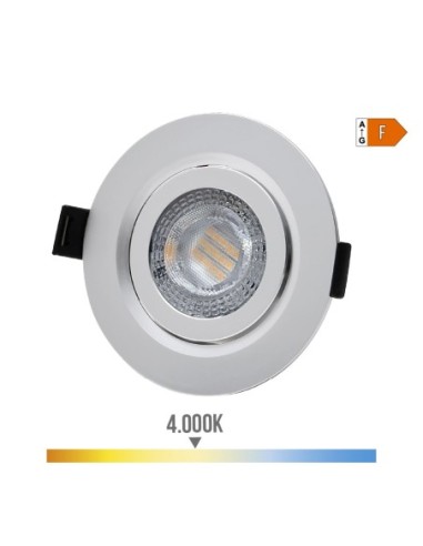 DOWNLIGHT LED EMPOTRAR 9W 806Lm RA80 4000K REDONDO MARCO CROMO EDM