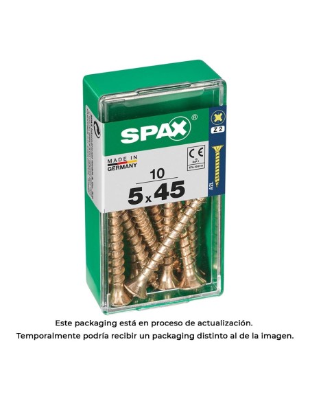 CAJA 10 uds. TORNILLO MADERA 397 CAB. PLANA YELLOX 50x45mm 397