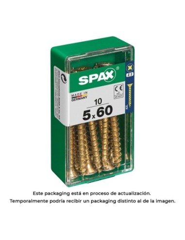 CAJA 10 uds. TORNILLO MADERA 397 CAB. PLANA YELLOX 50x60mm 397