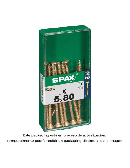 CAJA 10 uds. TORNILLO MADERA 397 CAB. PLANA YELLOX 50x80mm 397