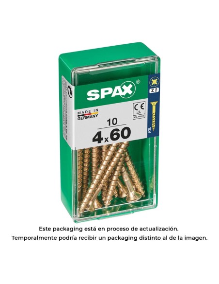 CAJA 10 uds. TORNILLO MADERA 397 CAB. PLANA YELLOX 40x60mm 397