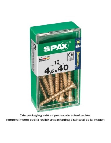 CAJA 10 uds. TORNILLO MADERA 397 CAB. PLANA YELLOX 45x40mm 397