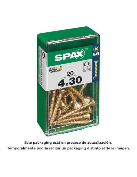 CAJA 20 uds. TORNILLO MADERA 397 CAB. PLANA YELLOX 40x30mm 397