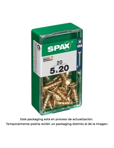 CAJA 20 uds. TORNILLO MADERA 397 CAB. PLANA YELLOX 50x20mm 397