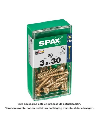 CAJA 20 uds. TORNILLO MADERA 397 CAB. PLANA YELLOX 35x30mm 397