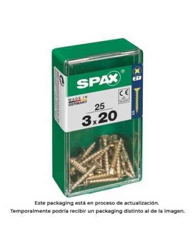 CAJA 25 uds. TORNILLO MADERA 397 CAB. PLANA YELLOX 30x20mm 397