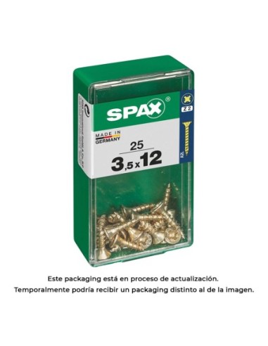 CAJA 25 uds. TORNILLO MADERA 397 CAB. PLANA YELLOX 35x12mm 397