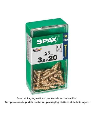 CAJA 25 uds. TORNILLO MADERA 397 CAB. PLANA YELLOX 35x20mm 397