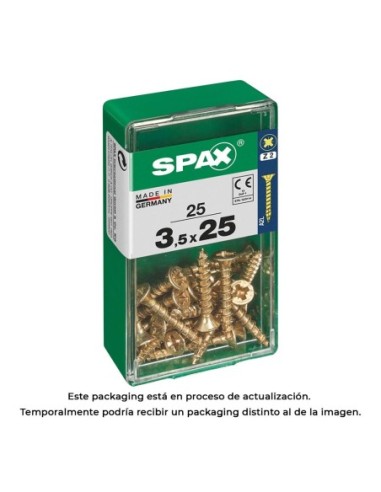 CAJA 25 uds. TORNILLO MADERA 397 CAB. PLANA YELLOX 35x25mm 397