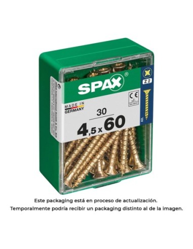 CAJA 30 uds. TORNILLO MADERA 397 CAB. PLANA YELLOX 45x60mm 397