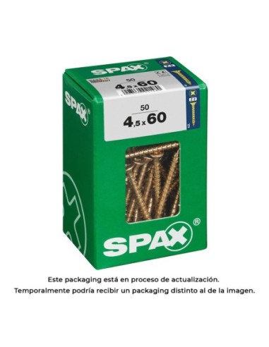 CAJA 50 uds. TORNILLO MADERA 397 CAB. PLANA YELLOX 45x60mm 397