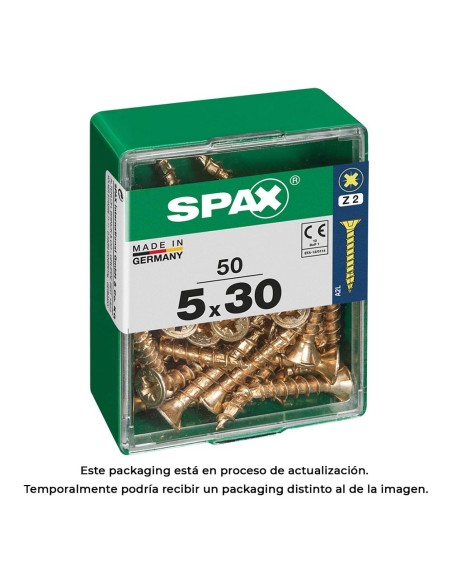 CAJA 50 uds. TORNILLO MADERA 397 CAB. PLANA YELLOX 50x30mm 397