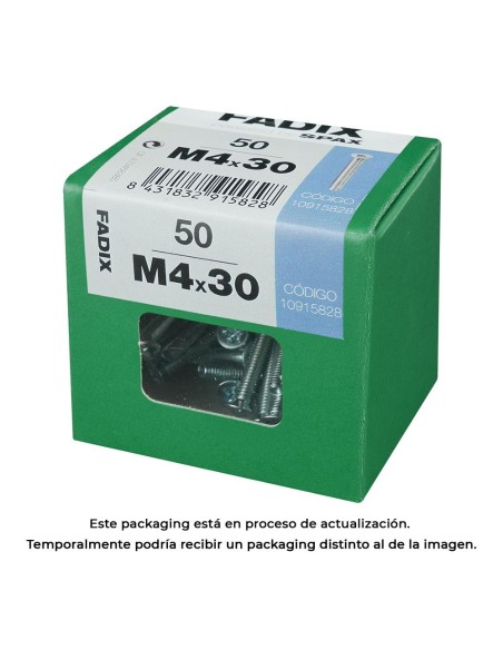 CAJA L 50 uds. TORNILLO METRICA CP M 4x30mm FADIX